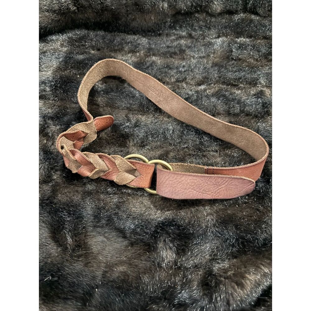 J crew Women’s Rope Braided Belt, Leather, Light Brown/Cognag, S M